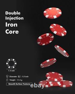 Casino-Quality 500PCS Poker Chip Set with Aluminum Case