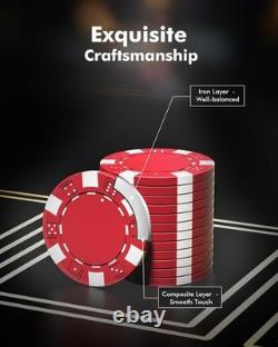 Casino-Quality 500PCS Poker Chip Set with Aluminum Case