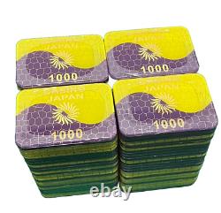 Casino Square Chips 1000 Ichiya Purple 100 Piece Set JP