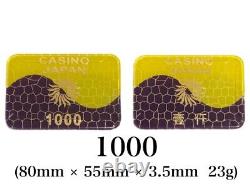 Casino Square Chips 1000 Ichiya Purple 100 Piece Set Rare From Japan