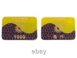 Casino Square Chips 1000 Ichiya Purple 100 Piece Set Rare From Japan