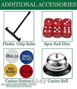 Casino Super Pro Set Shuffler+Card Shoe+300 Clay Chips+Chips Tray+Double