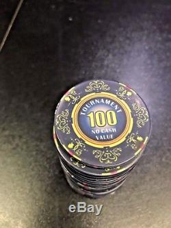 Ceramic Tournament poker chips (2100 ea) per set