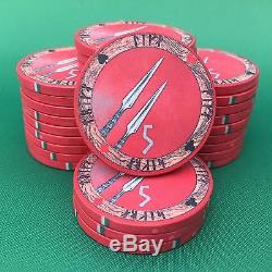 Ceramic Viking Inspired Poker Chip Set, chips are 39mm in diameter & 3,3mm thick