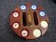 Circa 1930s Inlaid Letter F Poker Chip Set 200 chips FREE SHIPPING