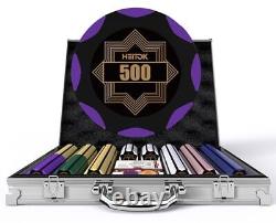 Clay Poker Chip Set for Texas Hold'em, 500 PCS 500 PCS With Numbered Values