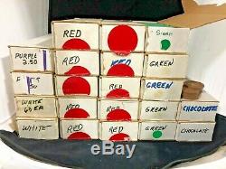 Clay Poker Chips 10 Gram Used Set of 2,104 $1, $2.50, $5, $25, $100