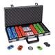 Clay Poker Chips, 400PCS 14 Gram Chip Set with Deluxe Travel Case, Numbered
