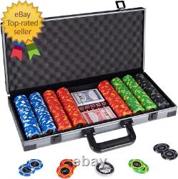 Clay Poker Chips 400Pcs 14 Gram Chip Set with Deluxe Travel Case Numbered Chips