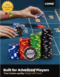Clay Poker Chips, 400Pcs 14 Gram Chip Set with Deluxe Travel Case, Numbered Chips