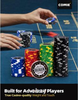 Clay Poker Chips, 400Pcs 14 Gram Chip Set with Deluxe Travel Case, Numbered Chips