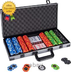 Clay Poker Chips, 400Pcs 14 Gram Chip Set with Deluxe Travel Case, Numbered Chips