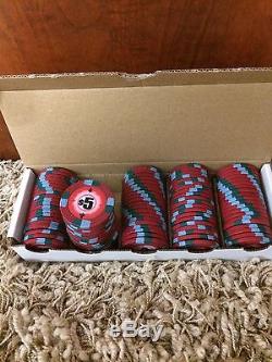 Clay Poker Chips $5 Red 10 Gram no metal inserts (100ea)