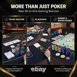 Clay Poker Chips Set 500pcs 14g Casino Grade Poker Chips with Denominati