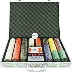 Clay Poker Chips Set Heavy Duty 14 Gram Chips Texas Holdem Cards Game Blackjack