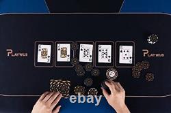 Clay Poker Chips Set by PLAYWUS Professional Poker Set with 300 Pcs 13 Gram B