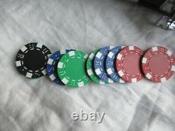 Clay Poker Chips Set with Case -New 500 chips 11g