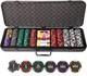 Clay Poker Chips for Texas Holdem, 500 PCS 14g Chip Set with ABS 500