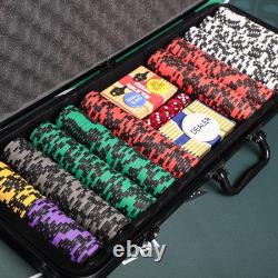 Clay Poker Chips for Texas Holdem, 500 PCS 14g Chip Set with ABS 500