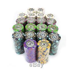 Claysmith Gaming 500-Count'The Mint' Poker Chip Set in Claysmith Aluminu. New