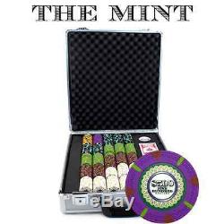 Claysmith Gaming 500-Count'The Mint' Poker Chip Set in Claysmith Aluminum Case