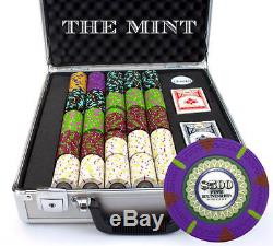 Claysmith Gaming 500-Count'The Mint' Poker Chip Set in Claysmith Aluminum Case