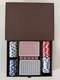 Coach Brand Designer Poker Set Cards Dice Chips In Leather -Bound Case
