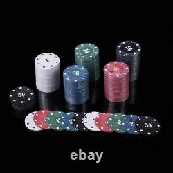 Coins Casino Poker Chips Set Box Bulk Tablecloth Entertainment Essentials Indoor