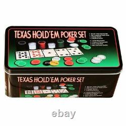 Coins Casino Poker Chips Set Box Bulk Tablecloth Entertainment Essentials Indoor