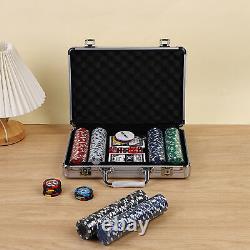 Colorful Poker Chips Set Complete Casino Game With Numbered Chips For Blackjack