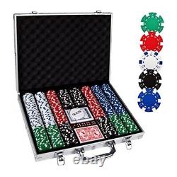 Comie Poker Chips, 500PCS Poker Chip Set with Aluminum Travel Case, 11.5 Gram