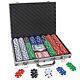 Comie Poker Chips with Numbers, 500PCS Poker Chip Set with Aluminum Travel Cas