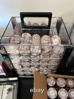 Commerical Poker Chip Complete Set Up Over 2000 Chips WithRacks/Copag Cards-NEW