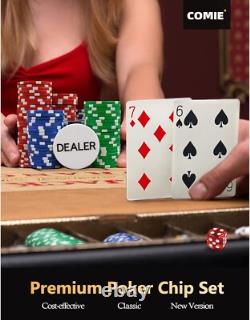Complete 500 Chip Poker Set with Aluminum Case for Ultimate Gaming Experience