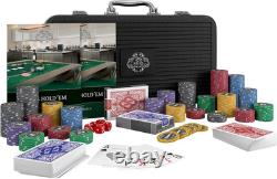 Complete Poker Set with 300 Ceramic Chips & Case for Casino Games