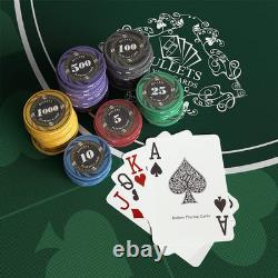 Complete Poker Set with 300 Ceramic Chips & Case for Casino Games