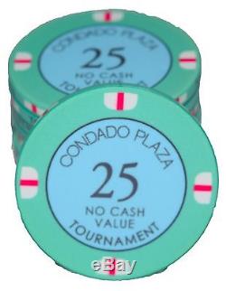 Condado Plaza Ceramic Poker Tournament Set 2340 Pieces with Chipco Racks