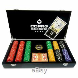 Copag Professional Quality Texas Hold'em Poker 300 Wooden Chips Set