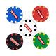 Craftsman 4 Assorted Colors, 100 Piece Set Clay Poker Chips