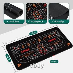 Craps Tabletop Game Set with 35 70 Rubber Craps Tabletop Mat, 48 11 Rubber