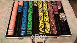 Crystal Park Casino Paulson Poker chip set-721 chips all denoms included