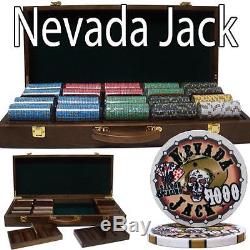 Custom Breakout 500 Ct Nevada Jack Walnut Case Chip Set
