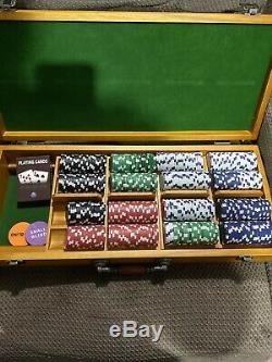 Custom Oak Wood Poker Set John Malkovich No Splashing The Pot. Rounders