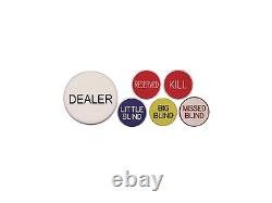 Custom Poker Chips Set Personliazed 3 Initials on Both Sides of Chips