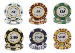 DA VINCI Monte Carlo Poker Club Set of 500 14 Gram 3 Tone Chips with Upgraded