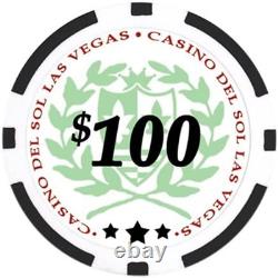 DA VINCI Professional Casino Del Sol Poker Chips Set with Case (Set of 500), 11