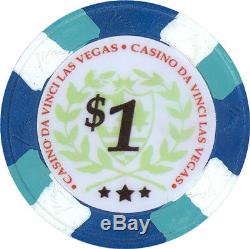 Da Vinci Casino Las Vegas 500 Poker Chip Set 10g w Case Tri Color like Paulson