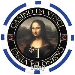 Da Vinci Masterworks Poker Chip Set with500 Chips with Denominations 2 Decks of C