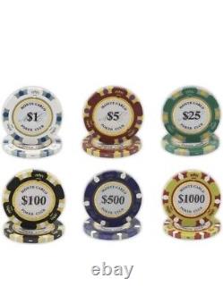 Da Vinci Monte Carlo Poker Club Set Of 500 14 Gram 3-Tone Chips With Aluminum 2