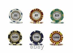 Da Vinci Monte Carlo Poker Club Set of 500 14 Gram 3 Tone Chips with Upgrade